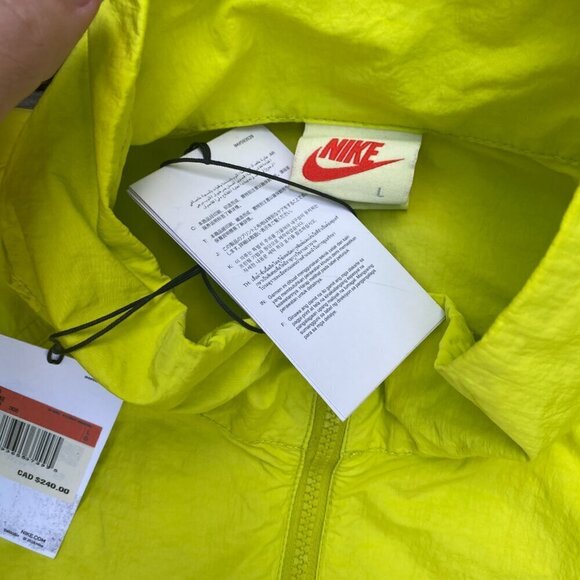 BNWT Nike X Stussy Windbreaker Jacket Large Neon - Picture 9 of 9